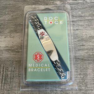 NEW! Unisex Medical Alert Link Bracelet Silver Stainless